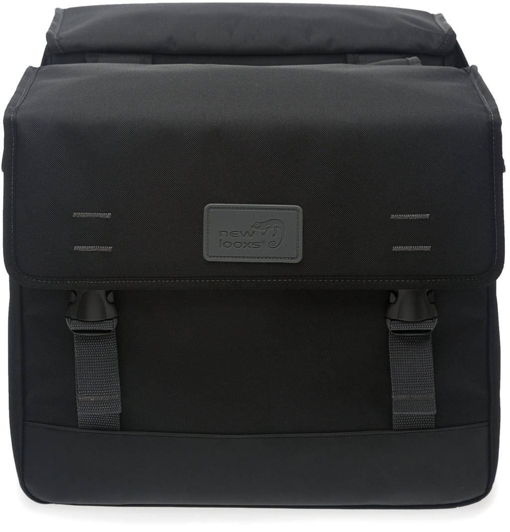 Dubbele fietstas New Looxs Origin Double 39 liter 35 x 33 x 15 cm - zwart