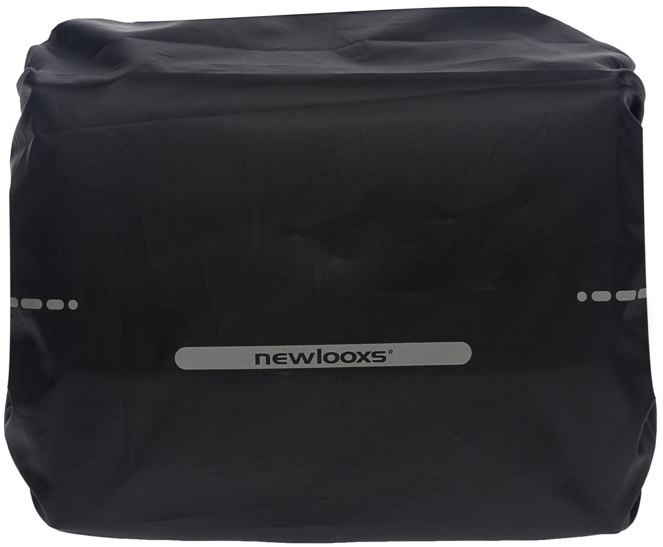Regenhoes New Looxs voor enkele fietstassen 48cm x 55cm met reflectie - zwart