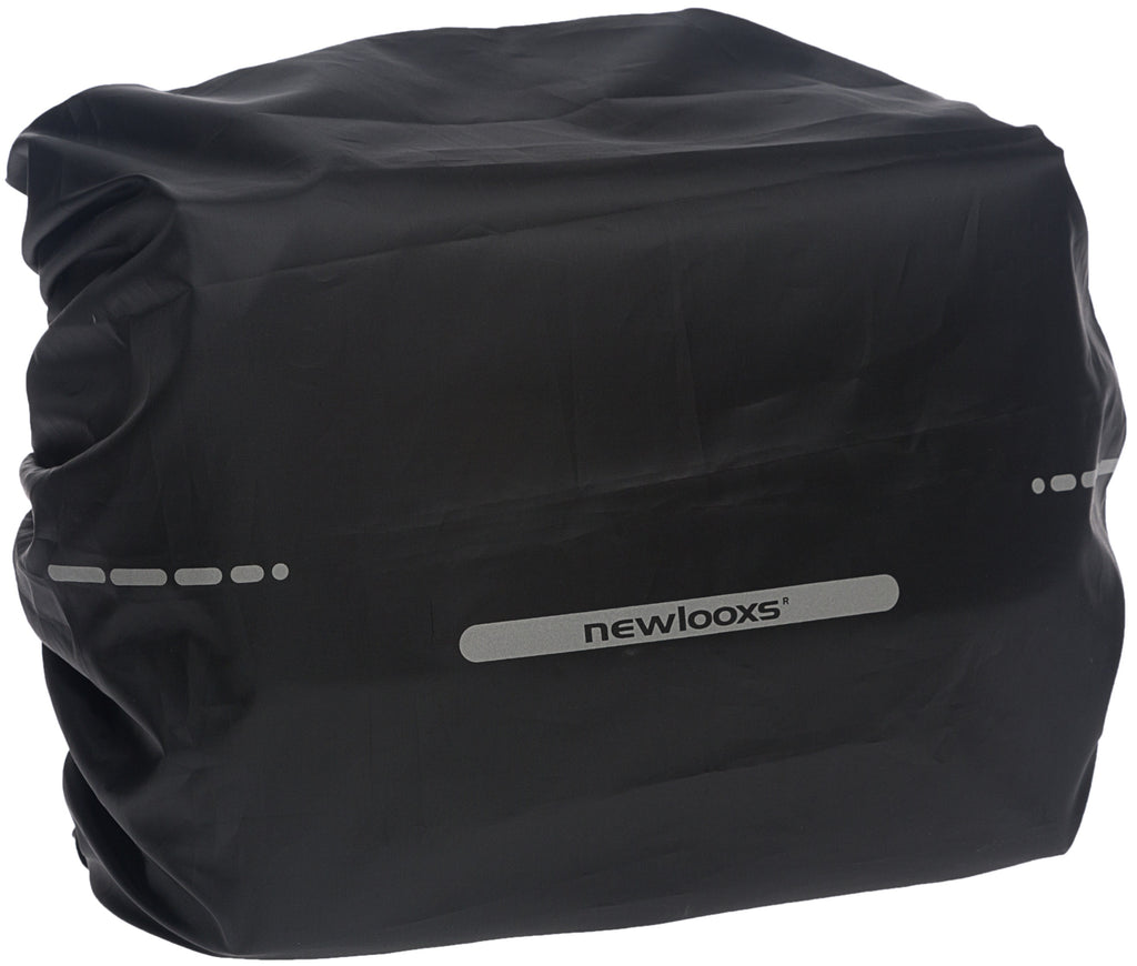 Regenhoes New Looxs voor enkele fietstassen 48cm x 55cm met reflectie - zwart