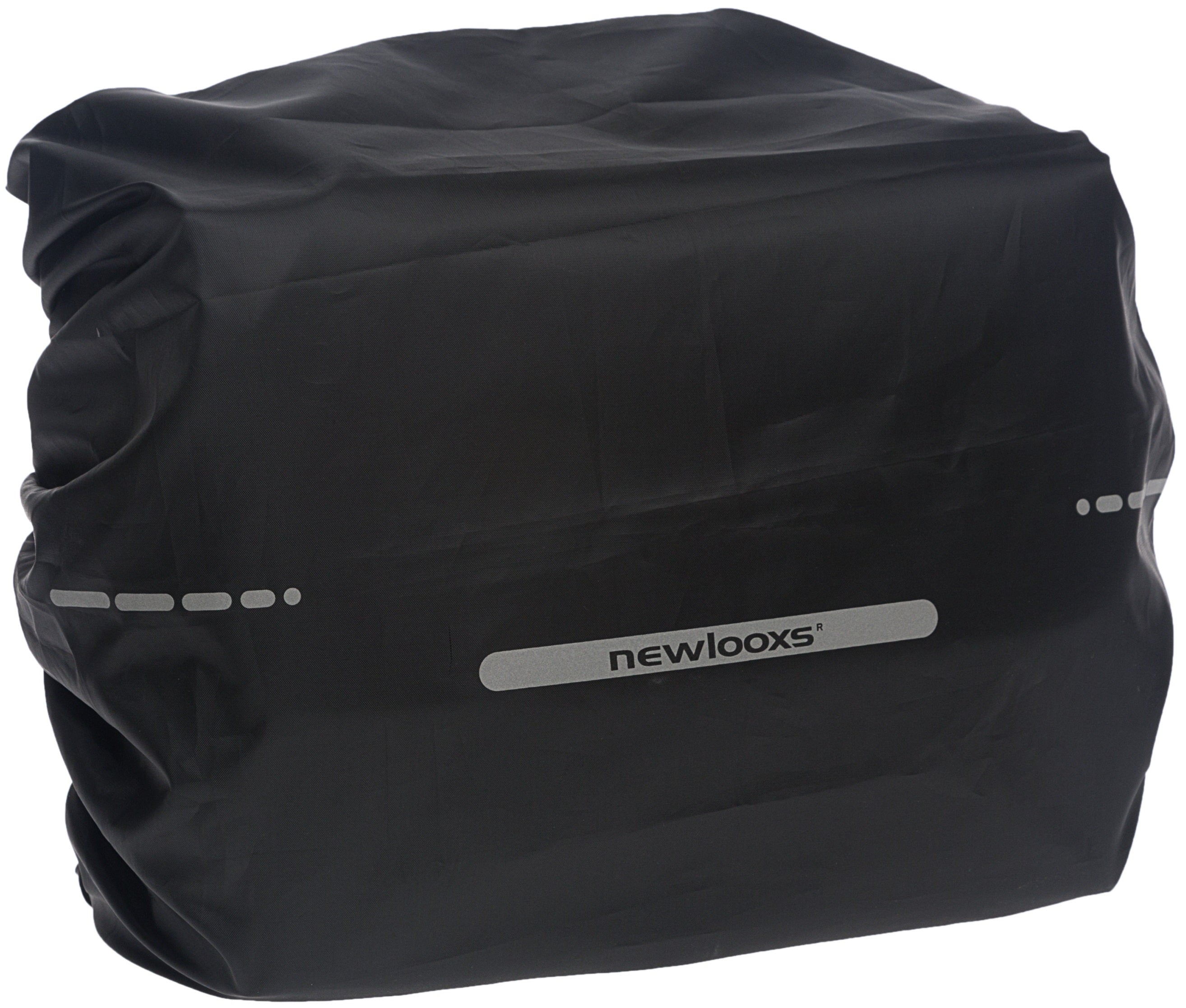 Regenhoes New Looxs voor enkele fietstassen 48cm x 55cm met reflectie - zwart
