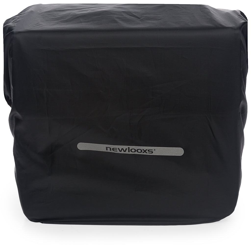 Regenhoes New Looxs voor dubbele tassen 40cm x 97cm met reflectie - zwart