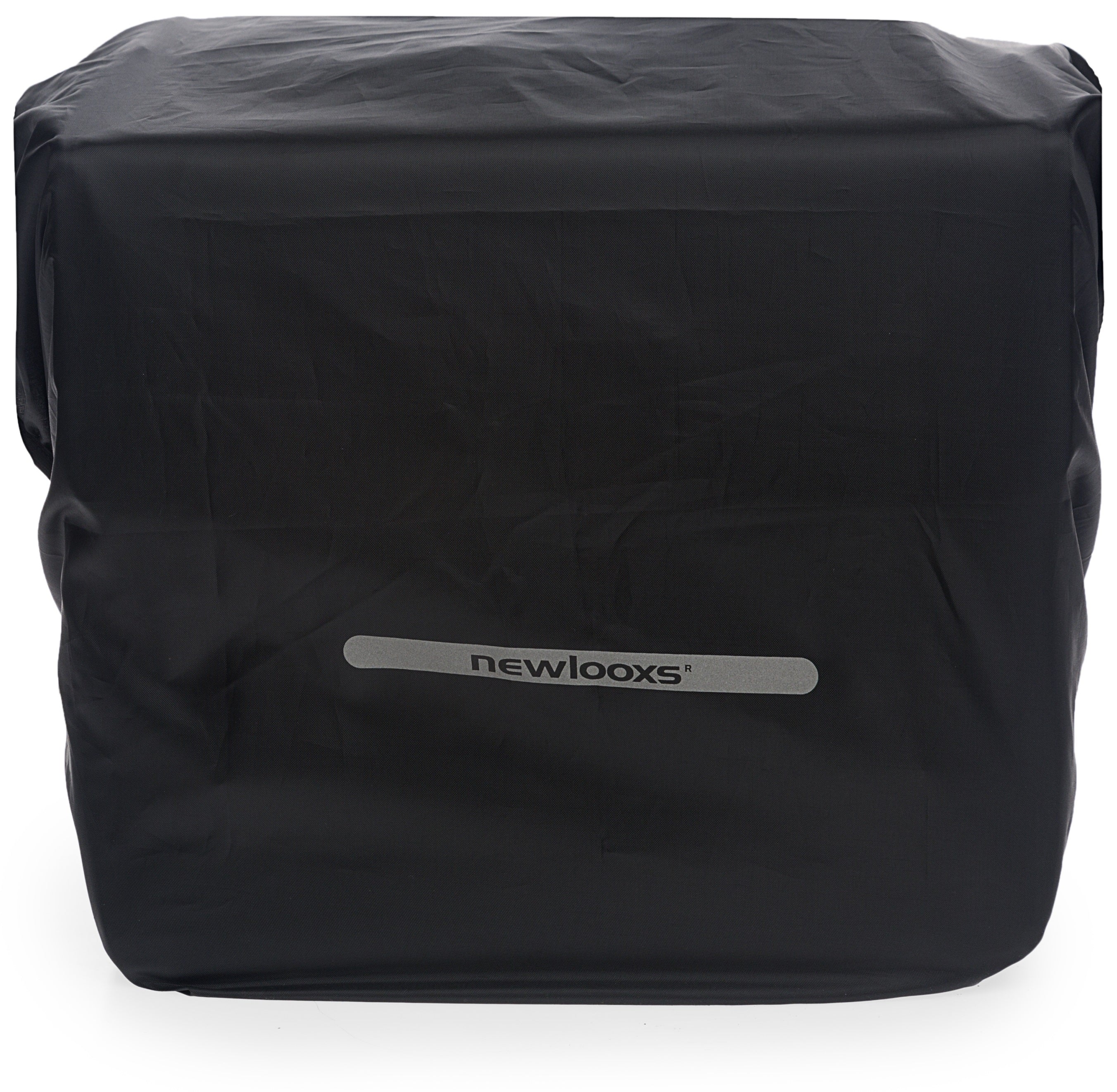 Regenhoes New Looxs voor dubbele tassen 40cm x 97cm met reflectie - zwart