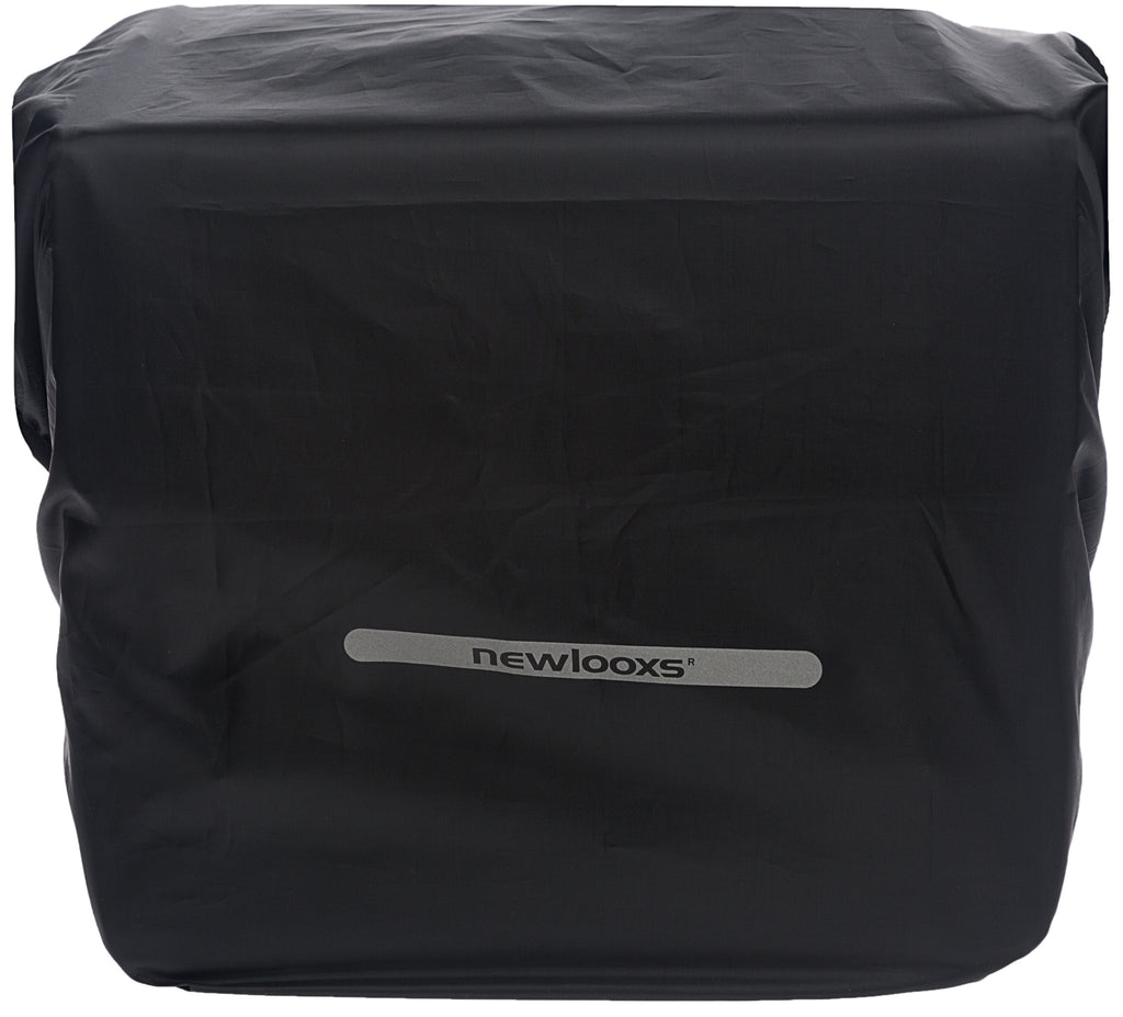 Regenhoes New Looxs voor dubbele tassen 40cm x 97cm met reflectie - zwart