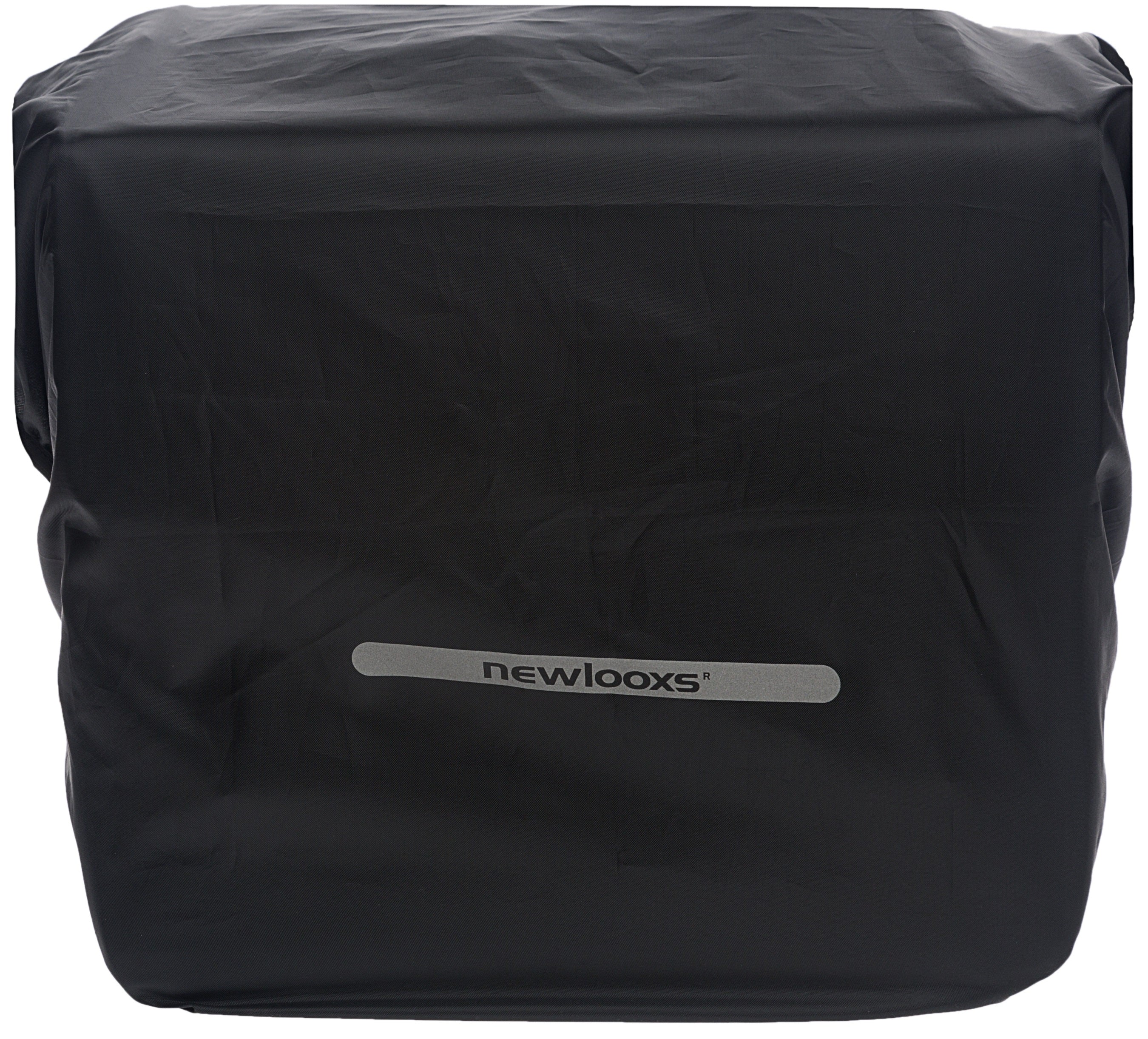 Regenhoes New Looxs voor dubbele tassen 40cm x 97cm met reflectie - zwart