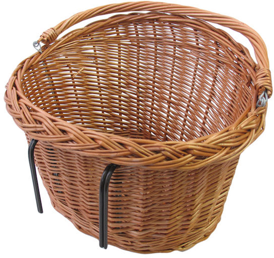 Rieten fietsmand Basil Detroit ovaal 39 x 27 x 22 cm - naturel
