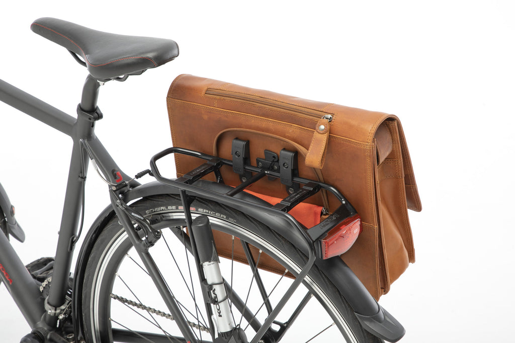 Fietstas New Looxs Fellini 18 liter 40 x 15 x 32 cm - gemaakt van luxe leder - cognac