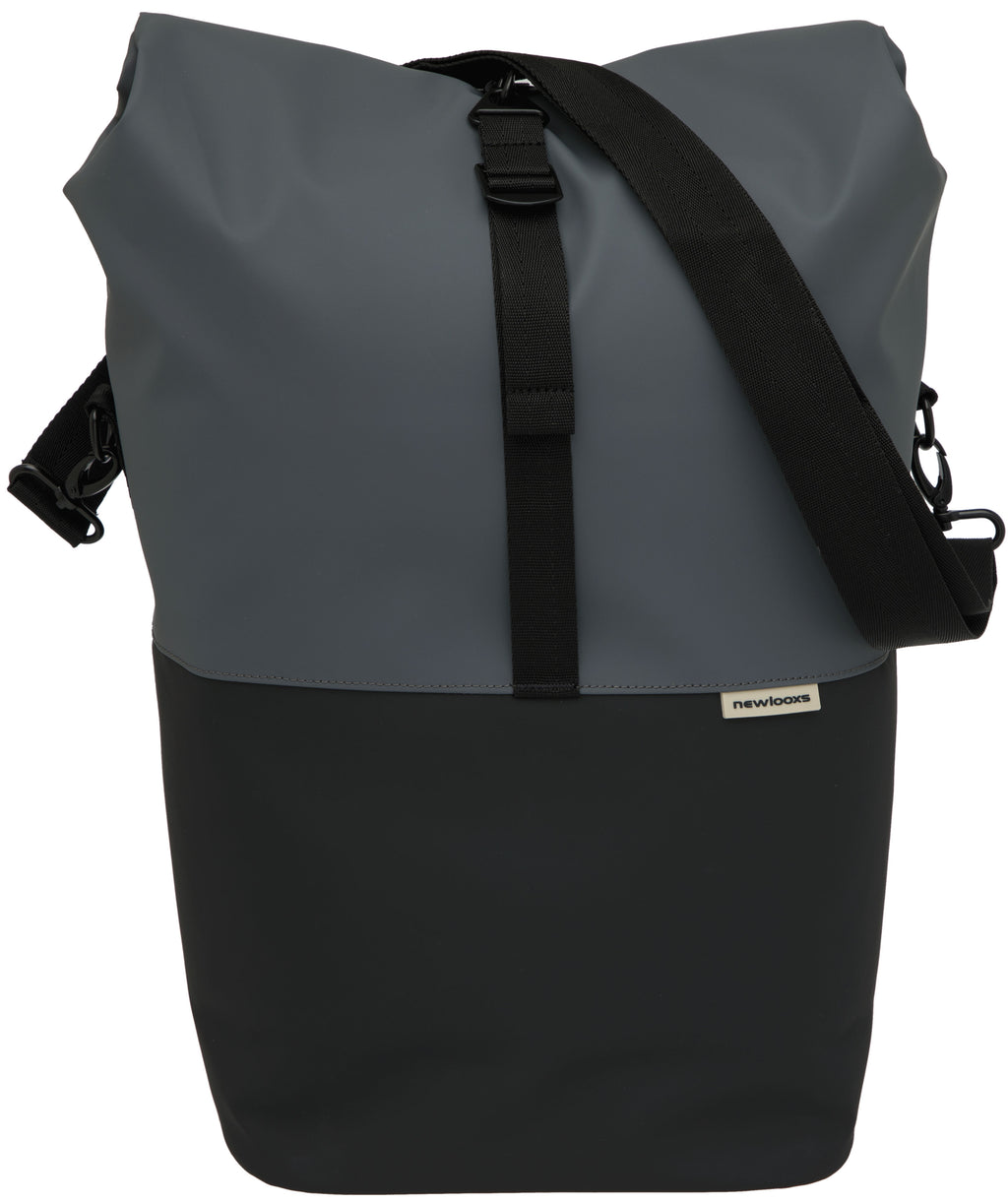Fietsshopper New Looxs Nyborg 17 liter 30 x 17 x 37 cm - donkergrijs/zwart