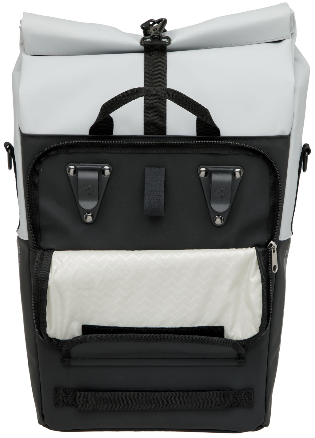 Fietsshopper New Looxs Nyborg 17 liter 30 x 17 x 37 cm - lichtgrijs/zwart