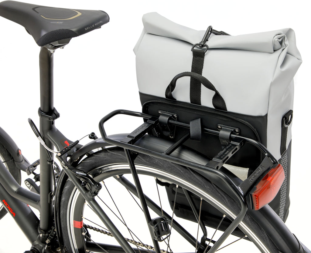 Fietsshopper New Looxs Nyborg 17 liter 30 x 17 x 37 cm - lichtgrijs/zwart
