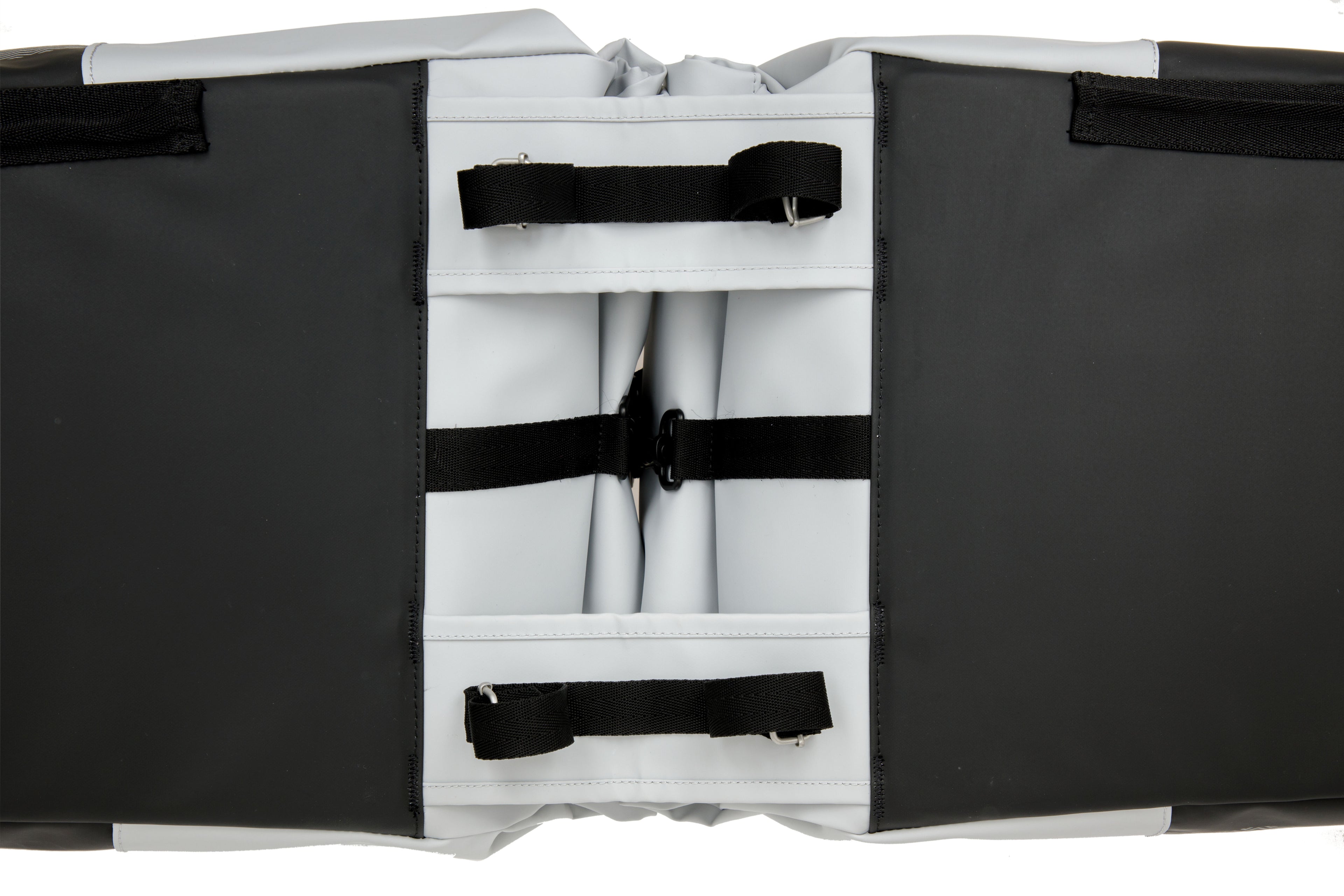 Dubbele fietstas New Looxs Nyborg 34 liter - 30 x 17 x 37cm (x2) - lichtgrijs/zwart