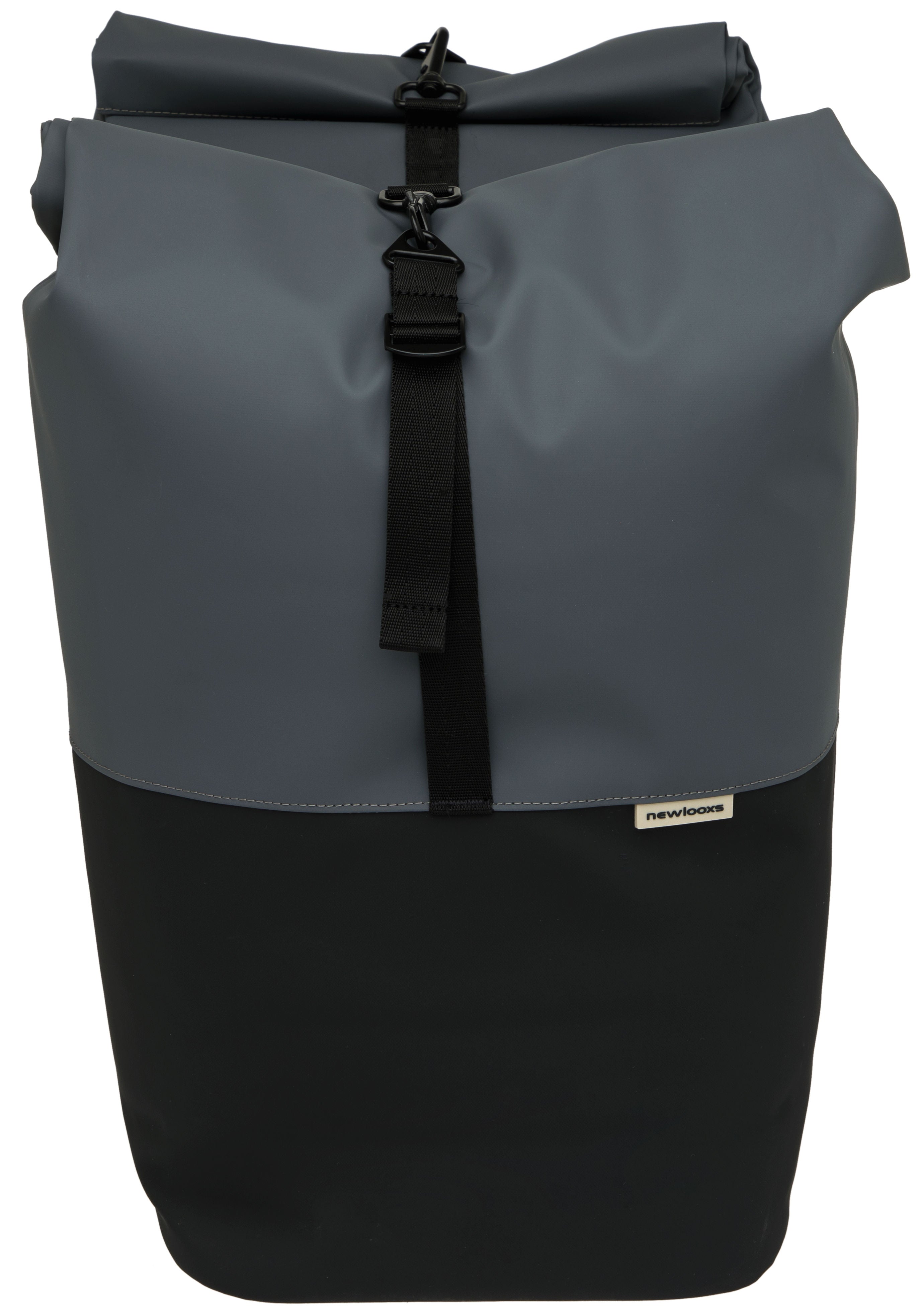 Dubbele fietstas New Looxs Nyborg MIK 34 liter - 30 x 17 x 37cm (x2) - donkergrijs/zwart