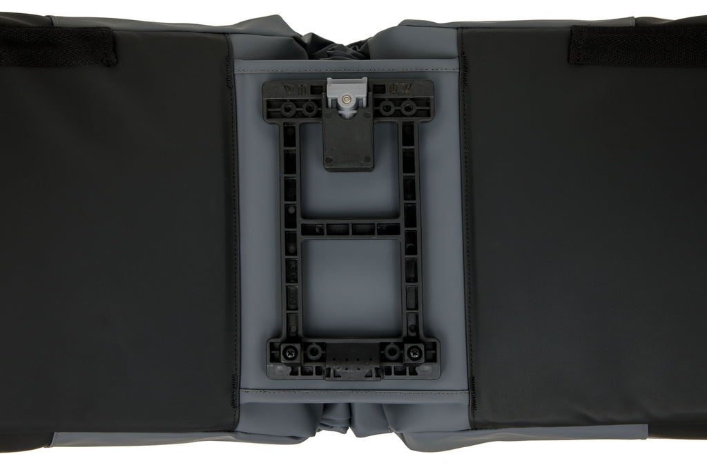 Dubbele fietstas New Looxs Nyborg MIK 34 liter - 30 x 17 x 37cm (x2) - donkergrijs/zwart