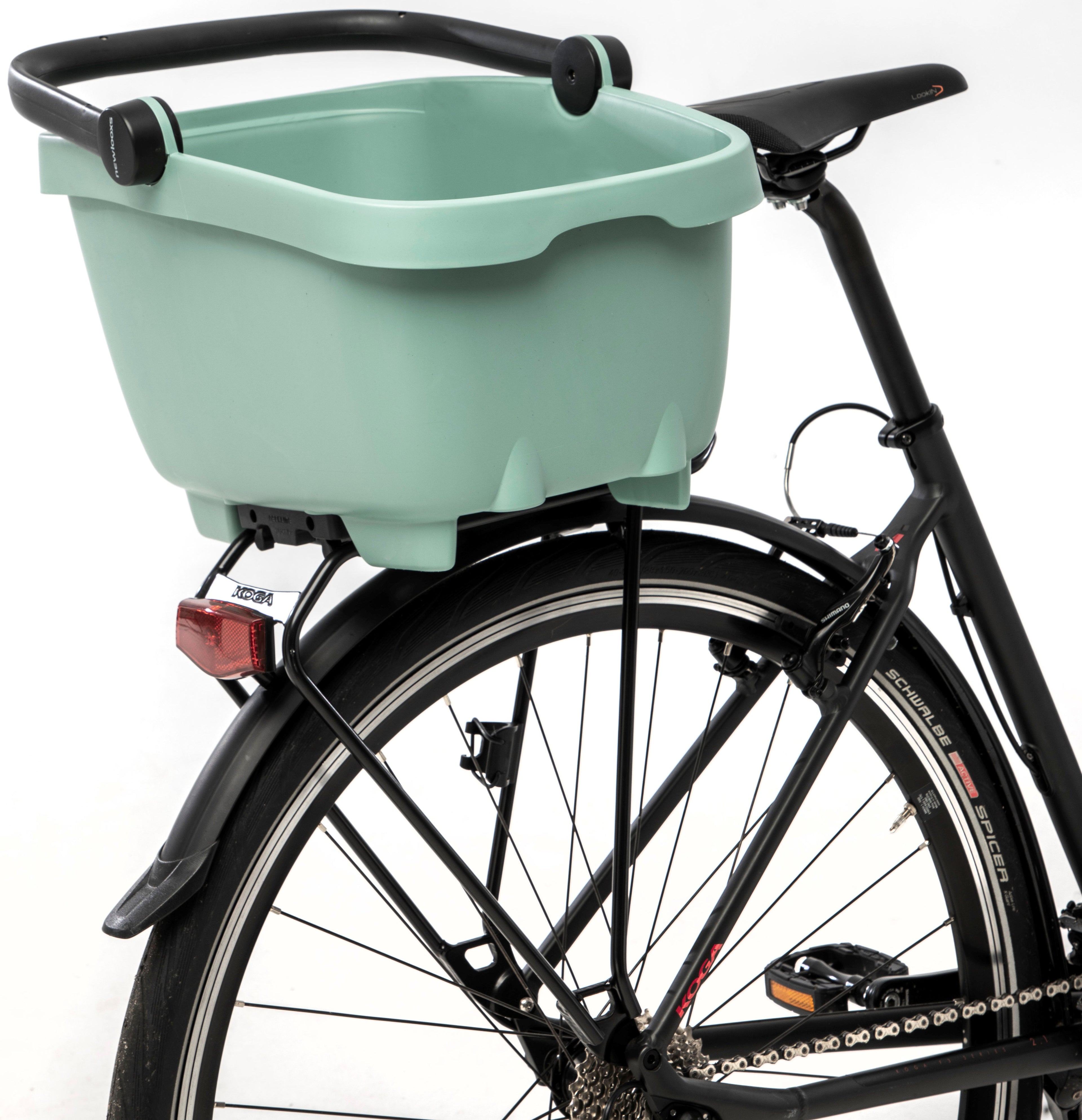 Gerecyclede (honden)fietsmand New Looxs Clipper Racktime 28 liter 49 x 37 x 29 cm - groen