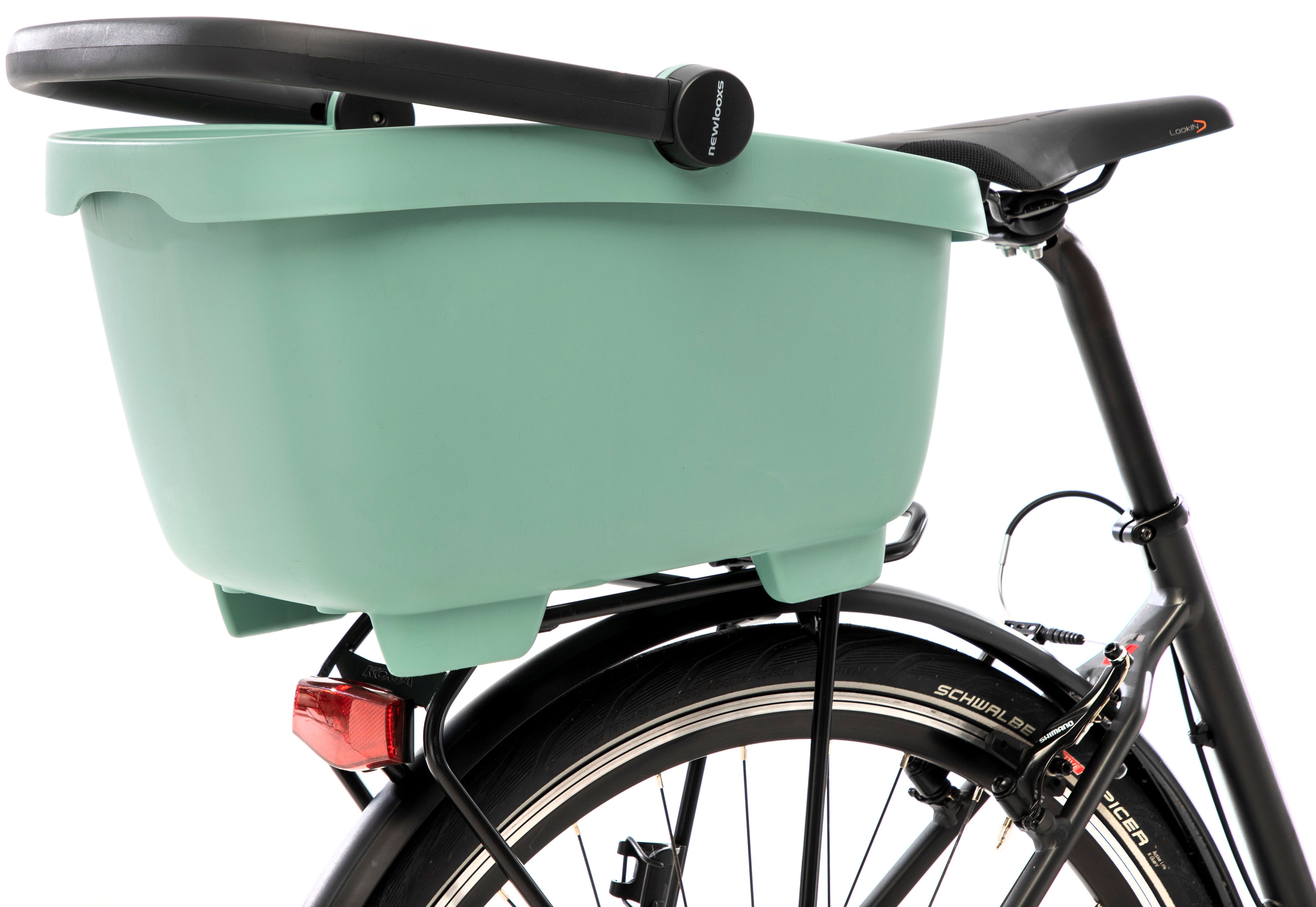 Gerecyclede (honden)fietsmand New Looxs Clipper Racktime 2.0 - groen