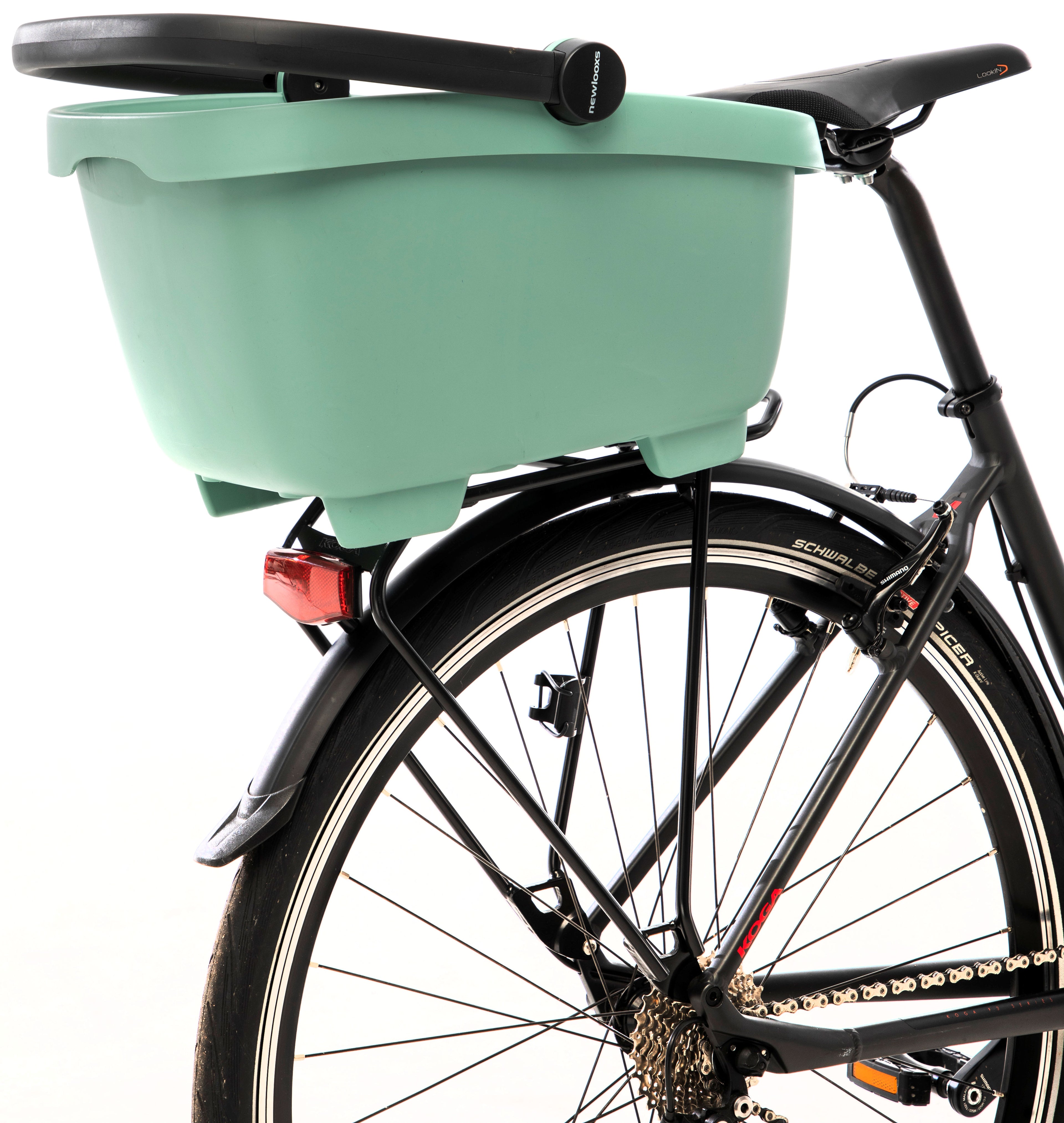 Gerecyclede (honden)fietsmand New Looxs Clipper Racktime 2.0 - groen