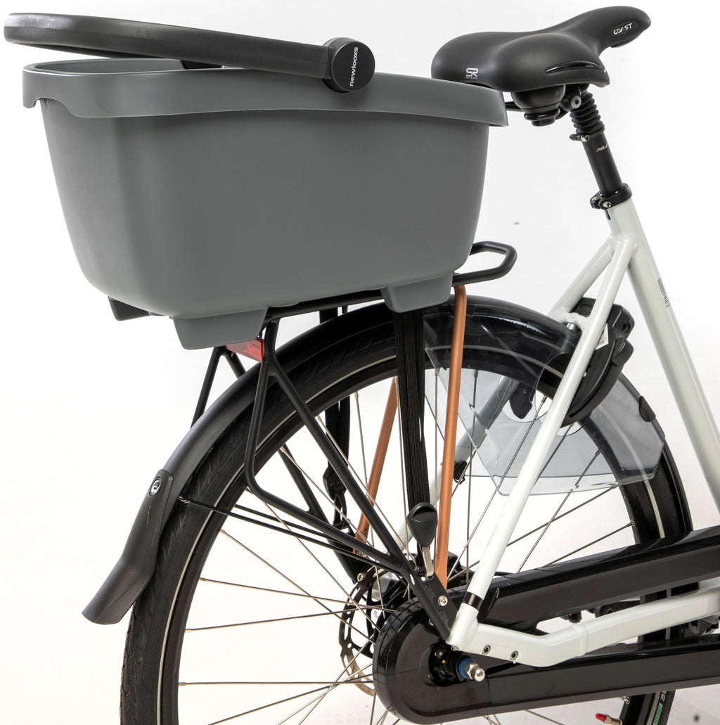 Gerecyclede (honden)fietsmand New Looxs Clipper MIK 28 liter - 49 x 37 x 29 cm - anthraciet