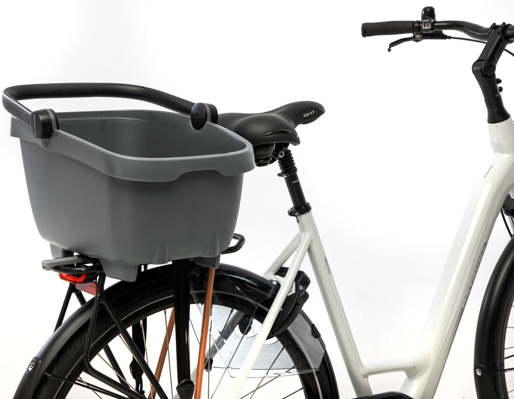 Gerecyclede (honden)fietsmand New Looxs Clipper MIK 28 liter - 49 x 37 x 29 cm - anthraciet