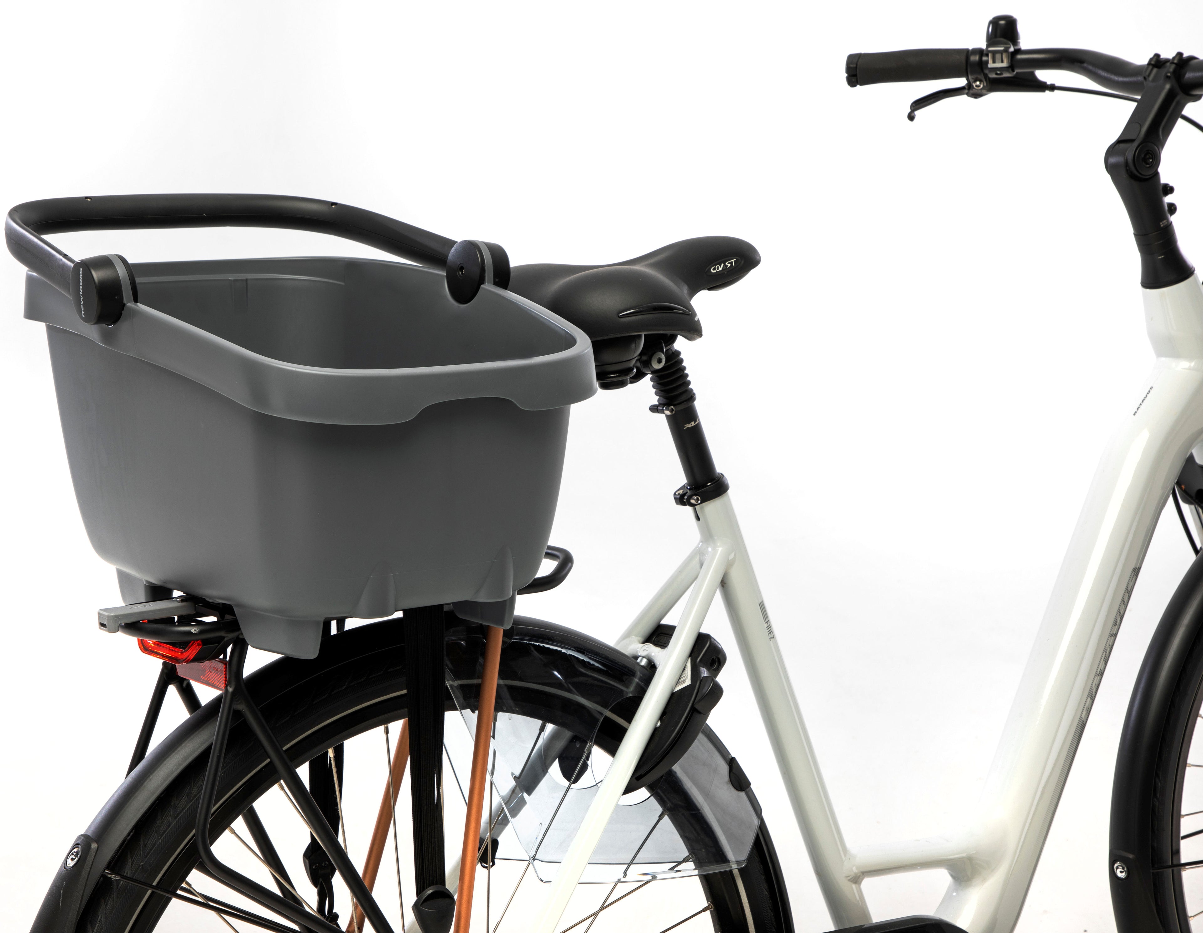 Gerecyclede (honden)fietsmand New Looxs Clipper MIK 28 liter - 49 x 37 x 29 cm - anthraciet