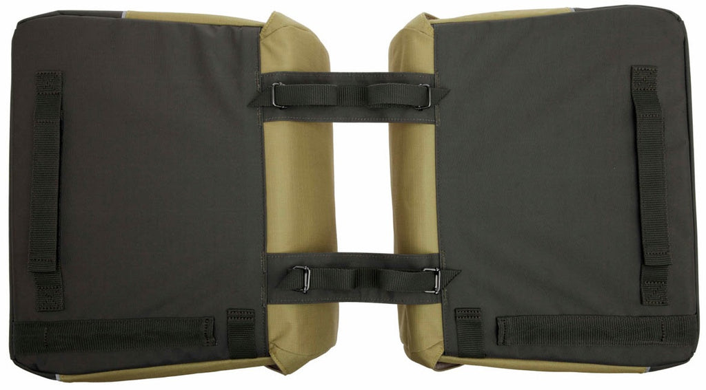 Dubbele fietstas New Looxs Joli 37 liter 38 x 18 x 29 cm (2x) - olijf/geel