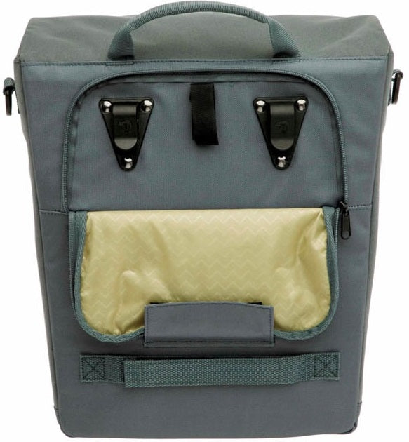 Enkele fietstas New Looxs Tulum 16 liter 35 x 17 x 37cm - groen/grijs