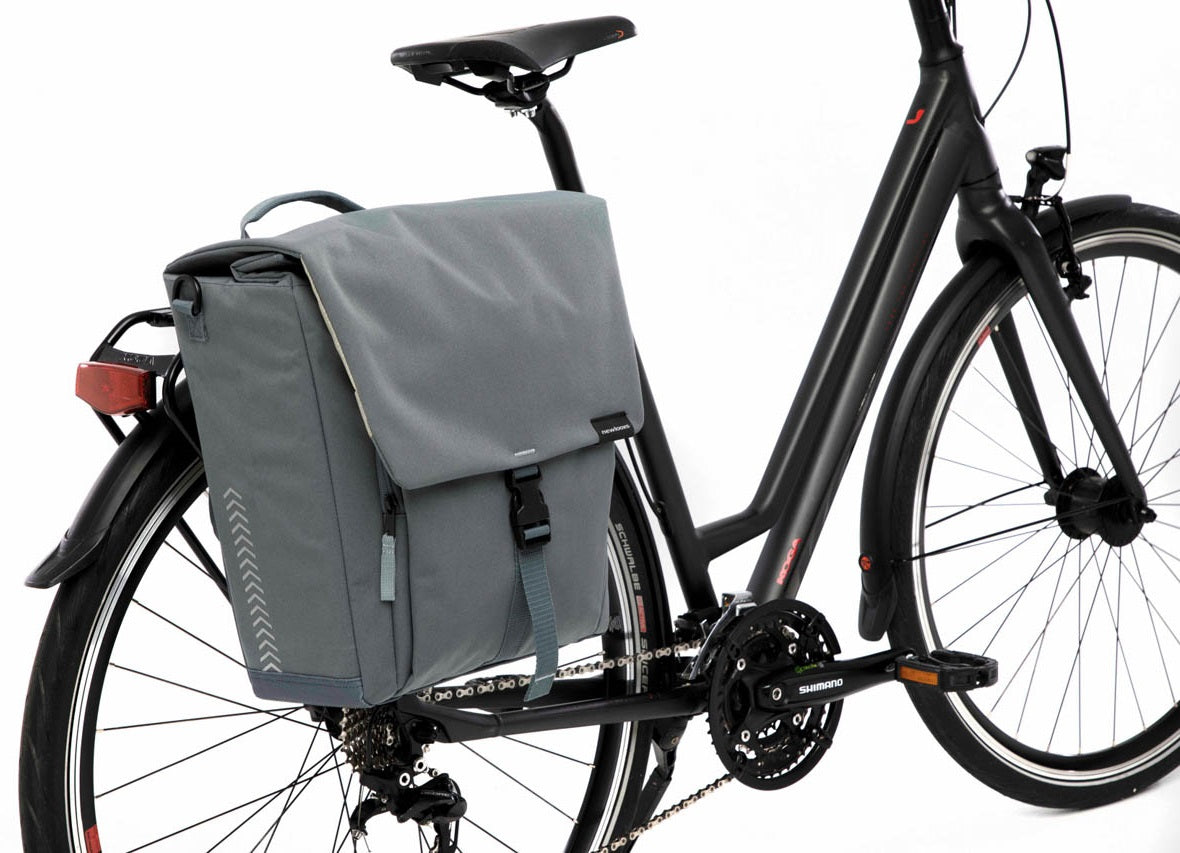 Enkele fietstas New Looxs Tulum 16 liter 35 x 17 x 37cm - groen/grijs