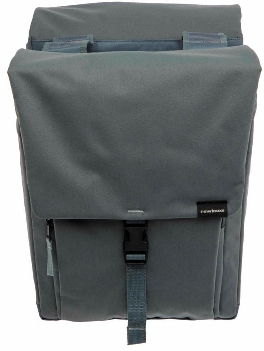 Dubbele fietstas New Looxs Tulum 32 liter 35 x 17 x 37 cm (2x) - grijs/groen