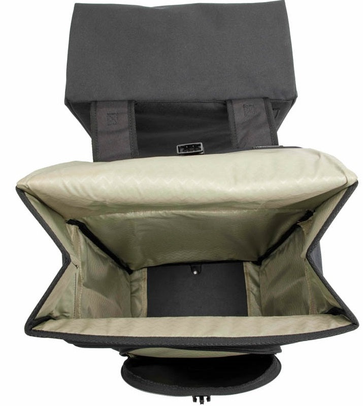 Dubbele fietstas New Looxs Tulum 32 liter 35 x 17 x 37 cm (2x) - grijs/groen