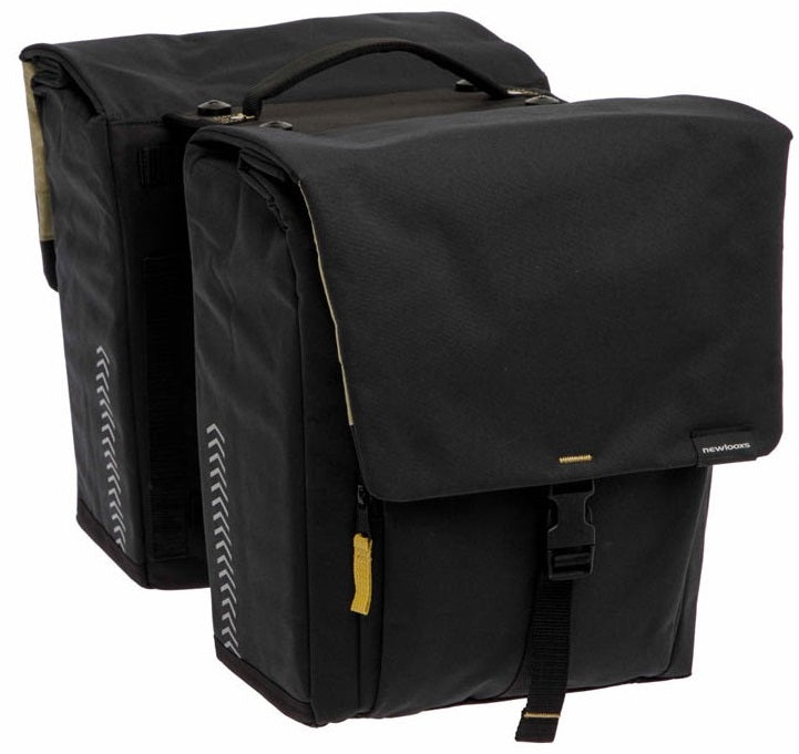 Dubbele fietstas New Looxs Tulum MIK 32 liter 35 x 17 x 37 cm - zwart