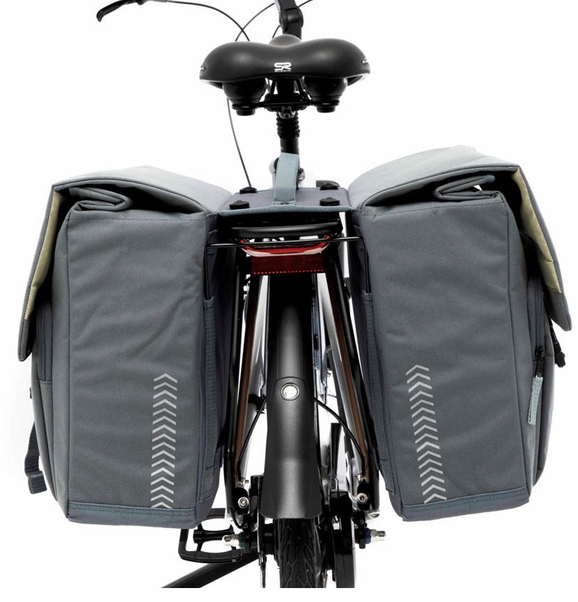 Dubbele fietstas New Looxs Tulum MIK 32 liter 35 x 17 x 37 cm - zwart