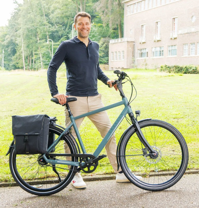 Dubbele fietstas New Looxs Tulum MIK 32 liter 35 x 17 x 37 cm - zwart