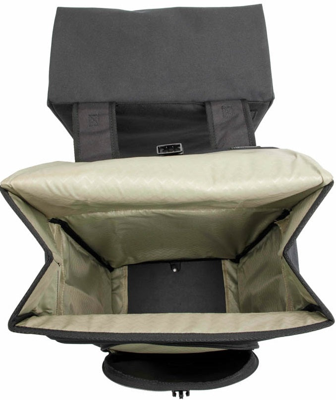Dubbele fietstas New Looxs Tulum MIK 32 liter 35 x 17 x 37 cm - grijs/groen