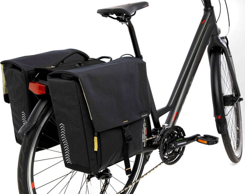Dubbele fietstas New Looxs Tulum 32 liter 35 x 17 x 37 cm (2x) - zwart afneembaar