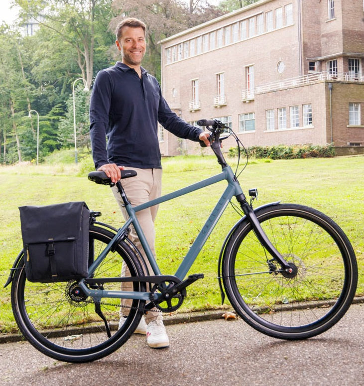 Dubbele fietstas New Looxs Tulum 32 liter 35 x 17 x 37 cm (2x) - zwart afneembaar