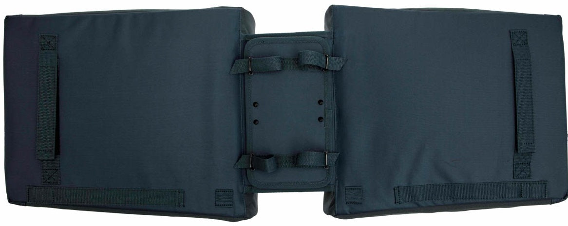 Dubbele fietstas New Looxs Tulum 32 liter 35 x 17 x 37 cm (2x) - grijs/groen afneembaar