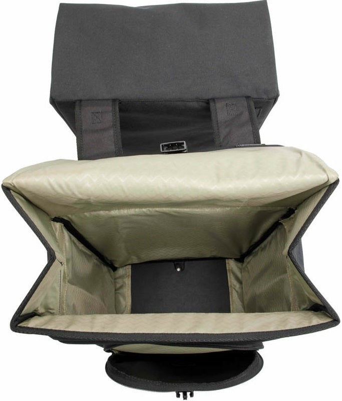 Dubbele fietstas New Looxs Tulum 32 liter 35 x 17 x 37 cm (2x) - grijs/groen afneembaar