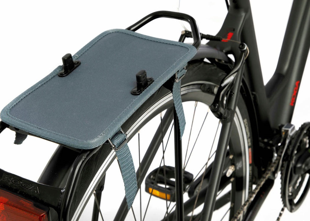 Dubbele fietstas New Looxs Tulum 32 liter 35 x 17 x 37 cm (2x) - grijs/groen afneembaar