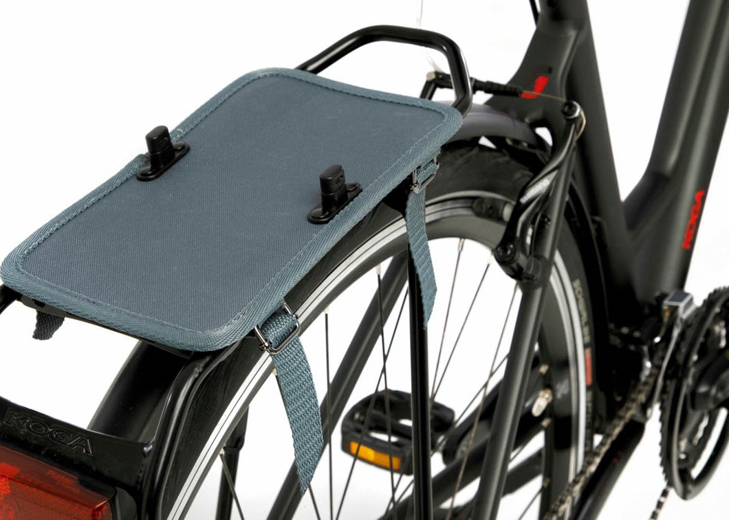 Dubbele fietstas New Looxs Tulum 32 liter 35 x 17 x 37 cm (2x) - grijs/groen afneembaar