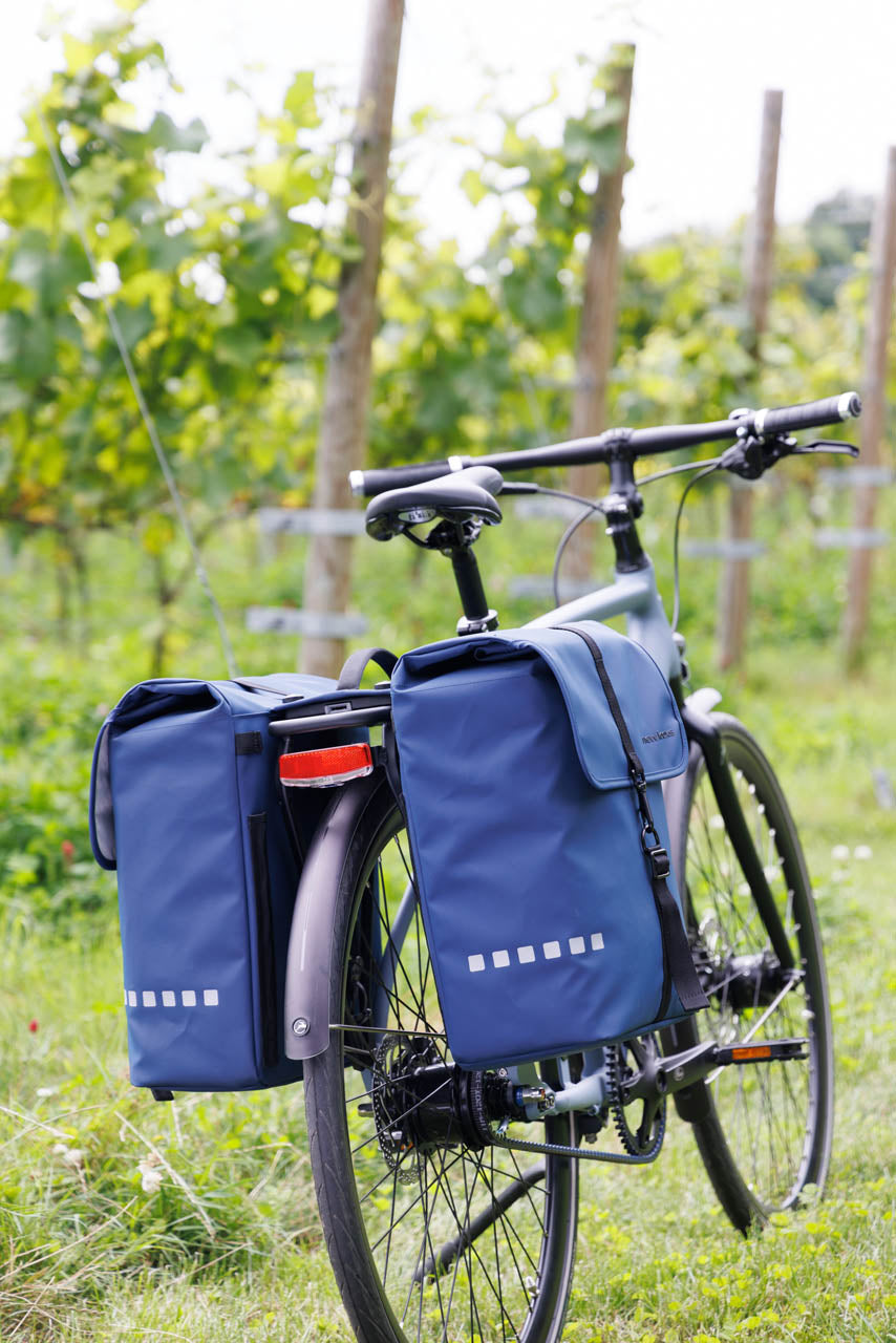 Dubbele fietstas New Looxs Odense MIK 39 liter 34 x 16 x 38 cm (2x) - donkerblauw