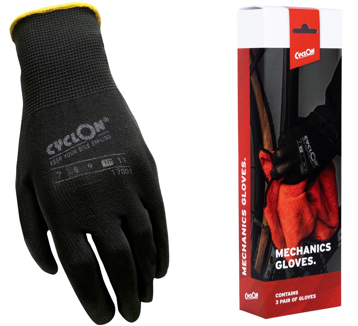Montagehandschoenen CyclOn M10 - geel (20 paar)