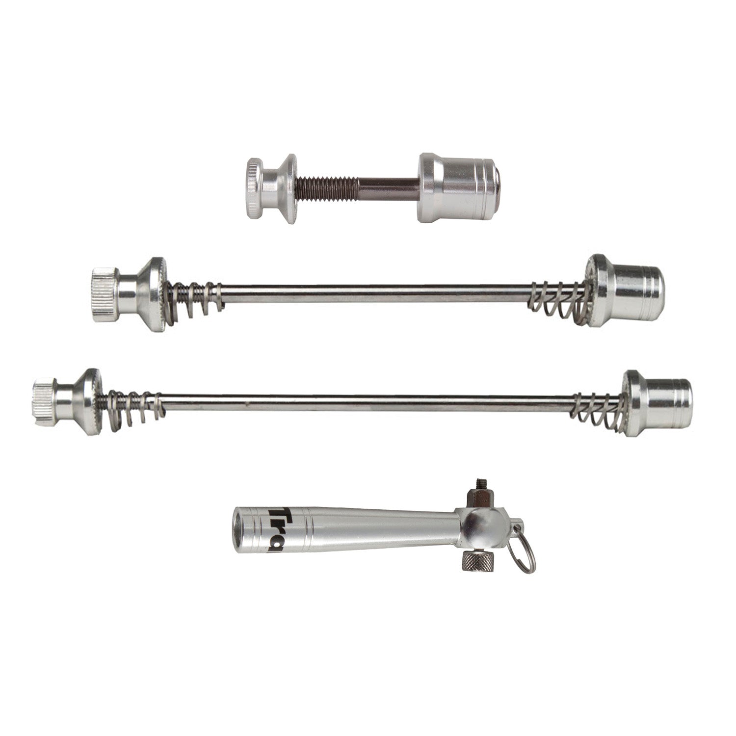 Snelspannerset Tranz X OLD 100 + 130mm - zilver