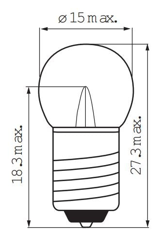 Lampje (voor) Edge 6V 0.45 Watt met schroefdraad