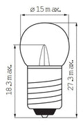 Lampje (voor) Edge 6V 0.45 Watt met schroefdraad