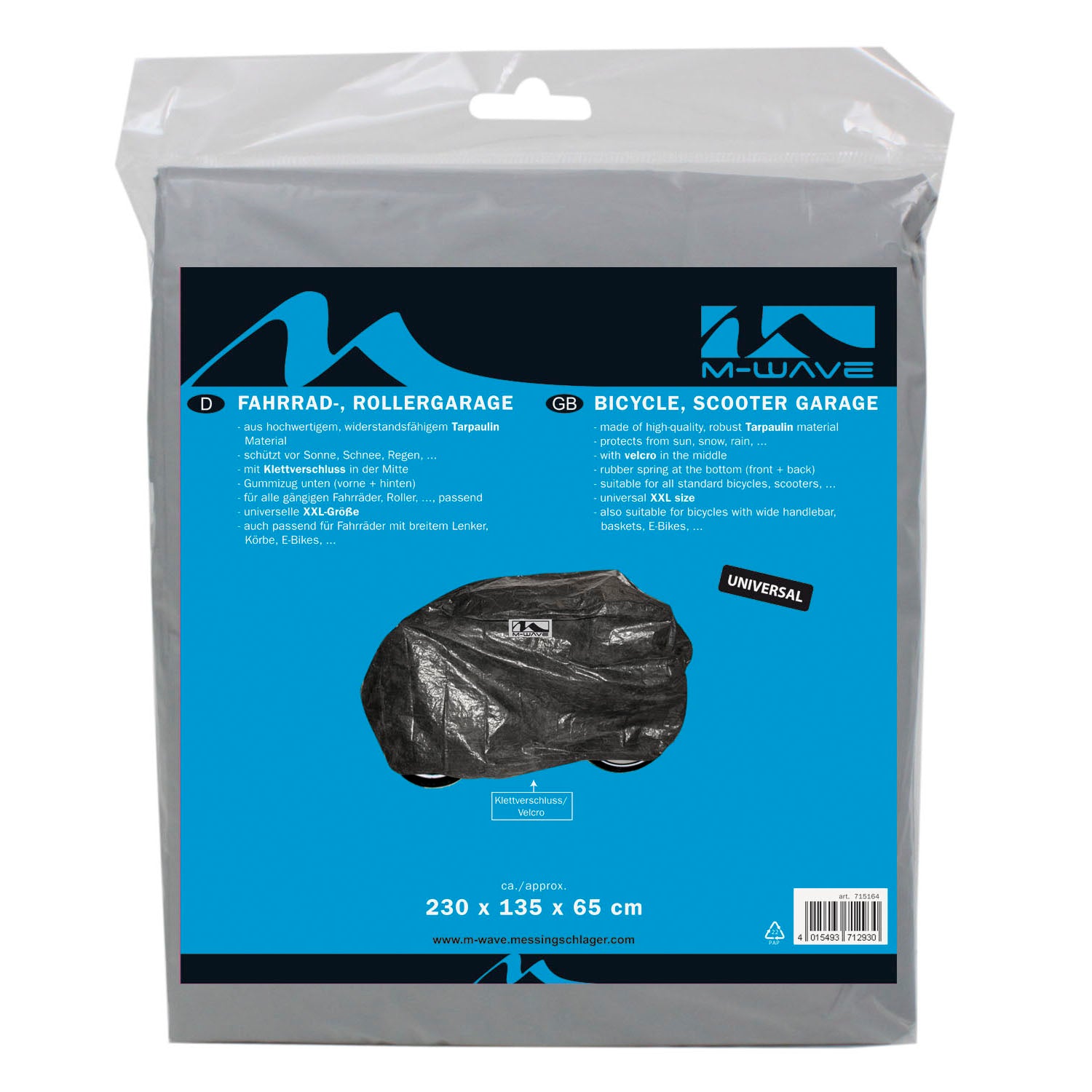Fietshoes M-Wave universeel - zwart