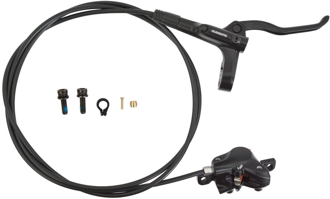 Hydraulische schijfremset Shimano MT200 achter - zonder remschijf - zwart