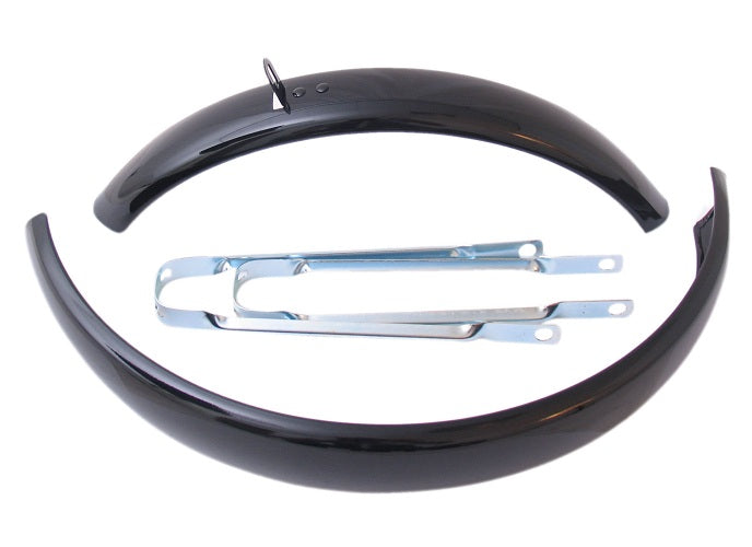 Spatbordset 16" ATB gemaakt van staal 60mm - zwart