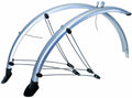 Spatbordset 28/29" Mud Max Flex 56 mm met stroomkabelgeleiding - zilver