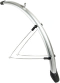 Spatbordset Eurofender Rapido 28" x 46 mm - zilver