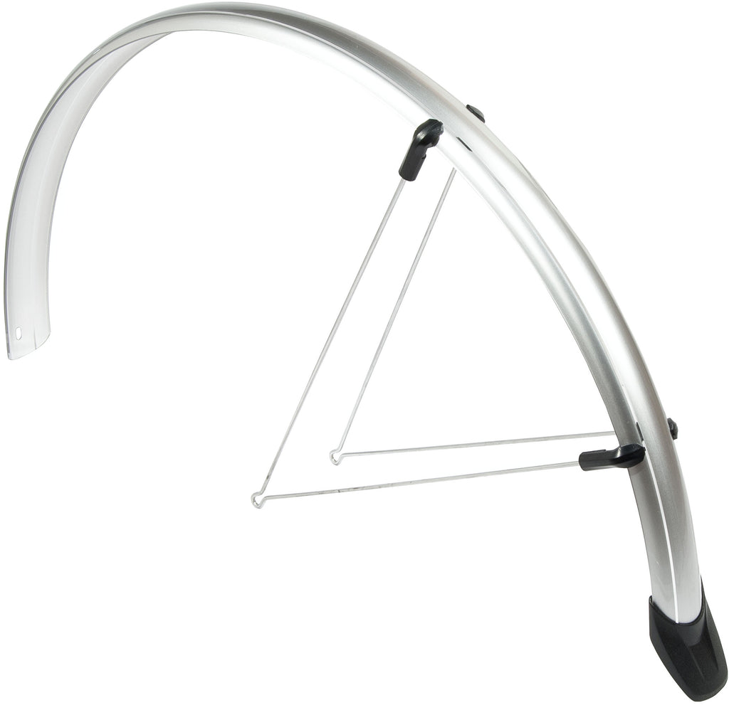 Spatbordset Eurofender Rapido 28" x 46 mm - zilver