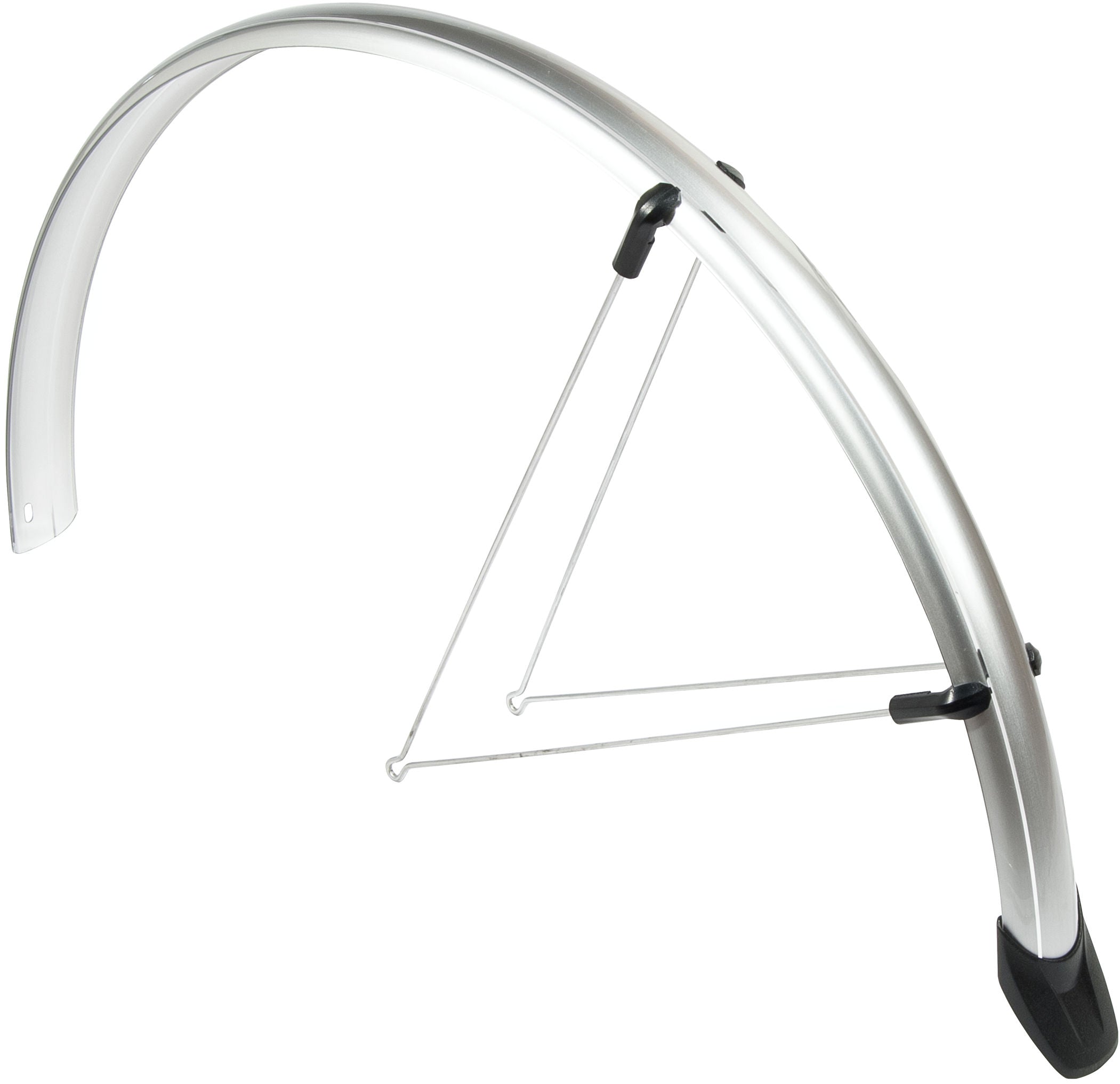 Spatbordset Eurofender Rapido 28" x 46 mm - zilver