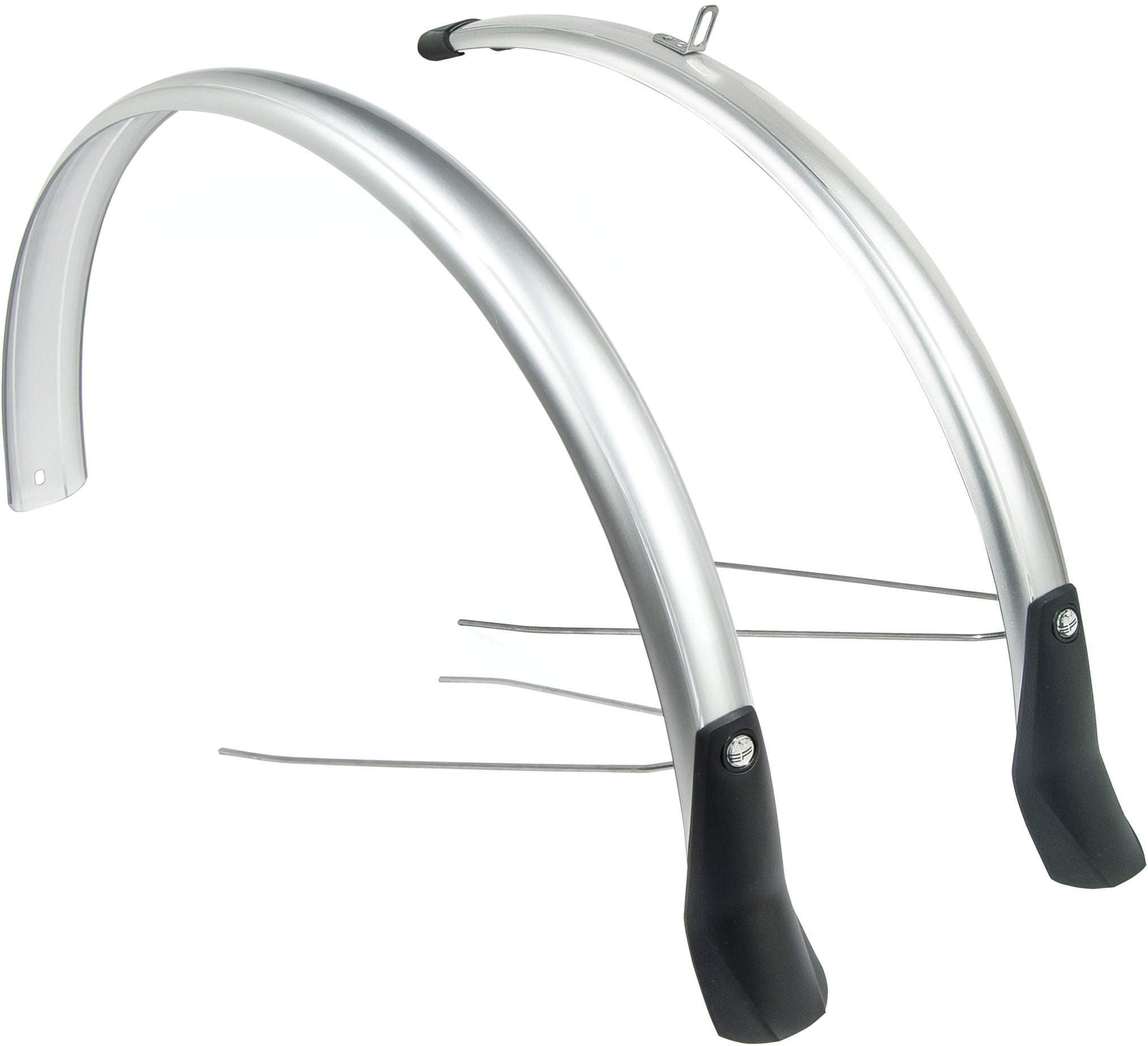 Spatbordset Eurofender Snello 28" x 51 mm - zilver